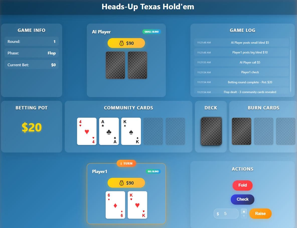 Heads-Up Texas Hold'em screenshot