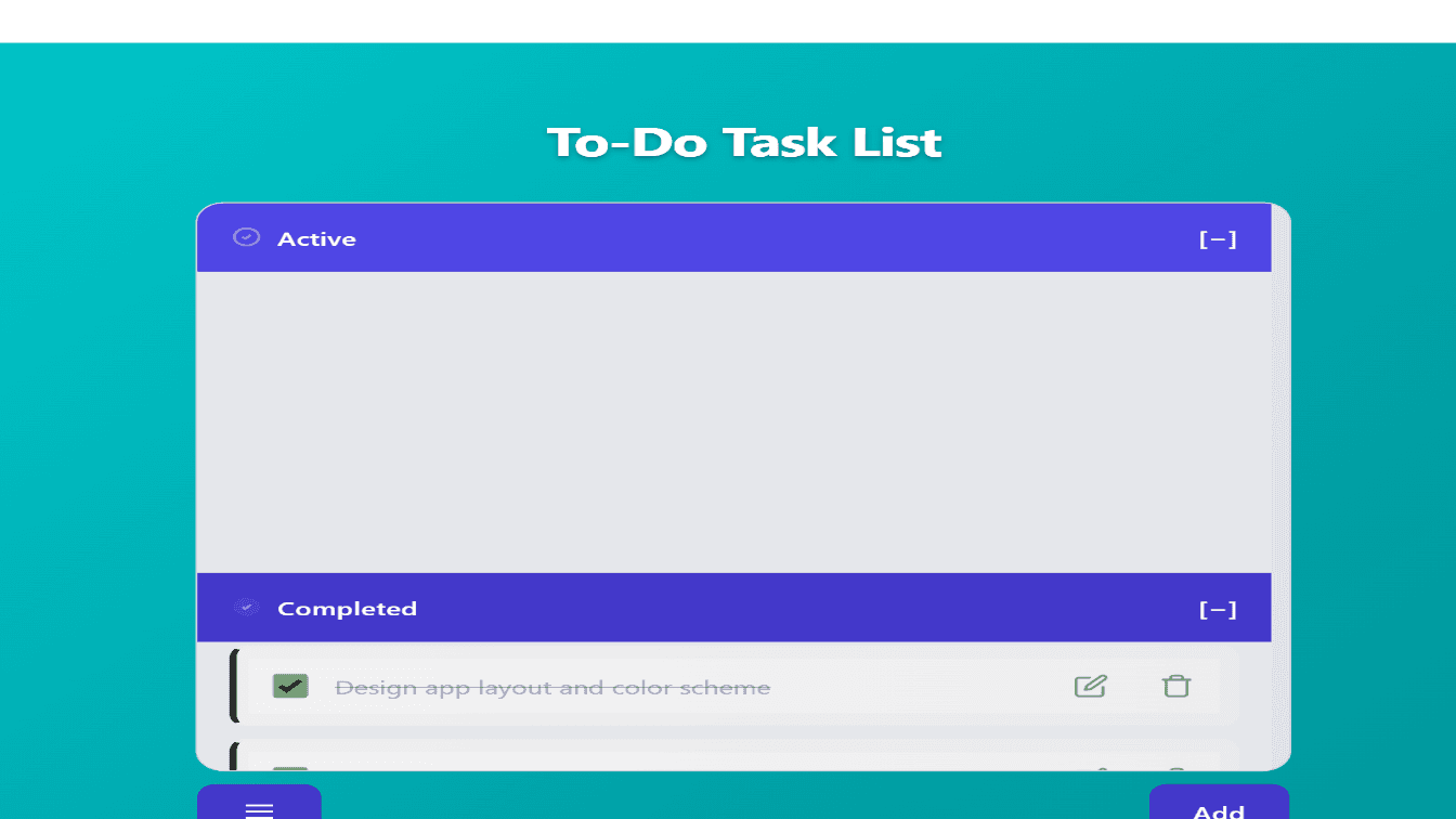 To-Do Task List screenshot